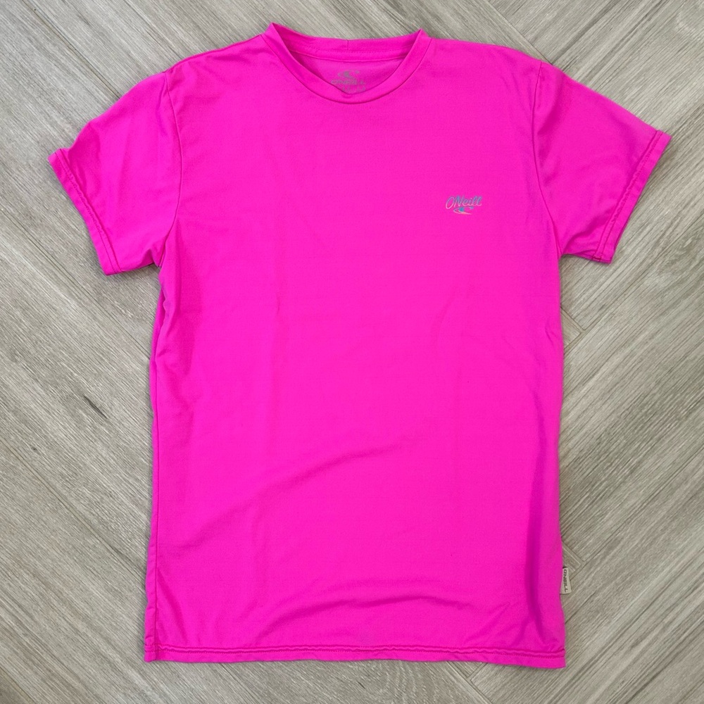 O'Neill Bright Pink Swim Shirt Rash Guard Girls Size 16